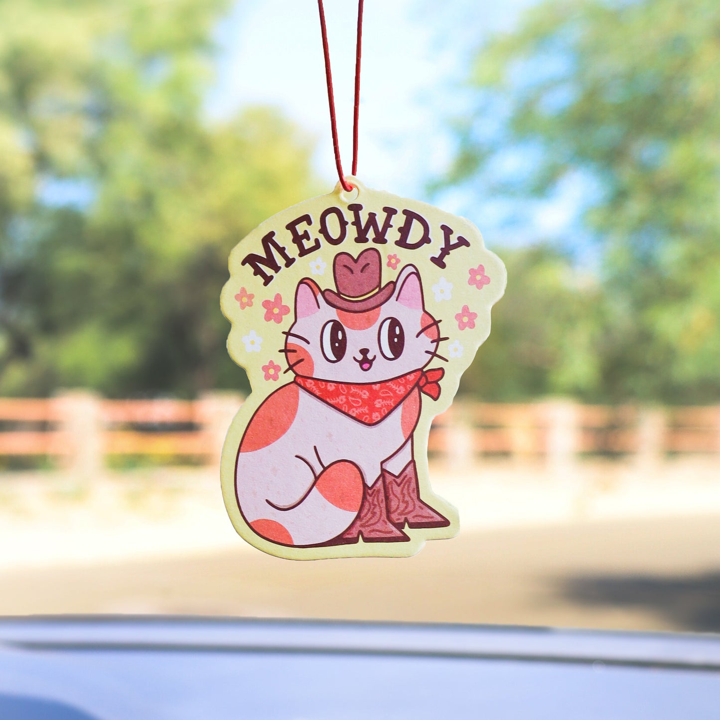 Meowdy Cowboy Cat Pineapple Scented Air Freshener