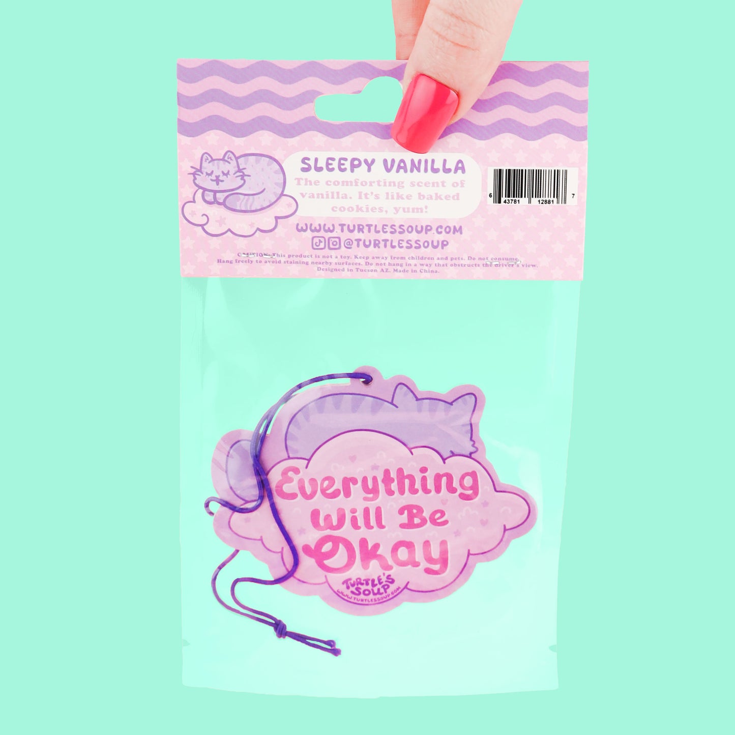 Take a Deep Breath Kitty Vanilla Scented Air Freshener