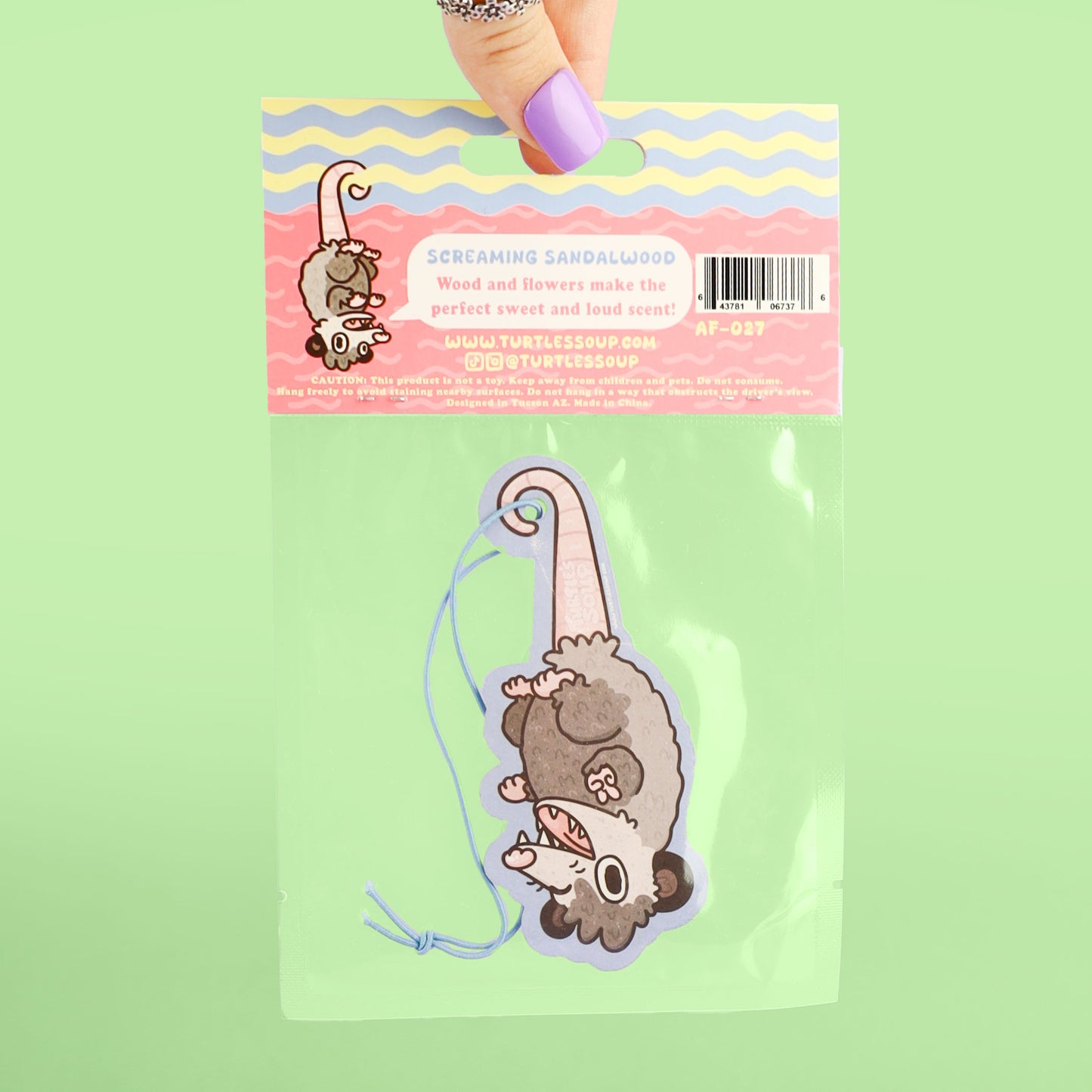 Dangling Opossum Scented Air Freshener