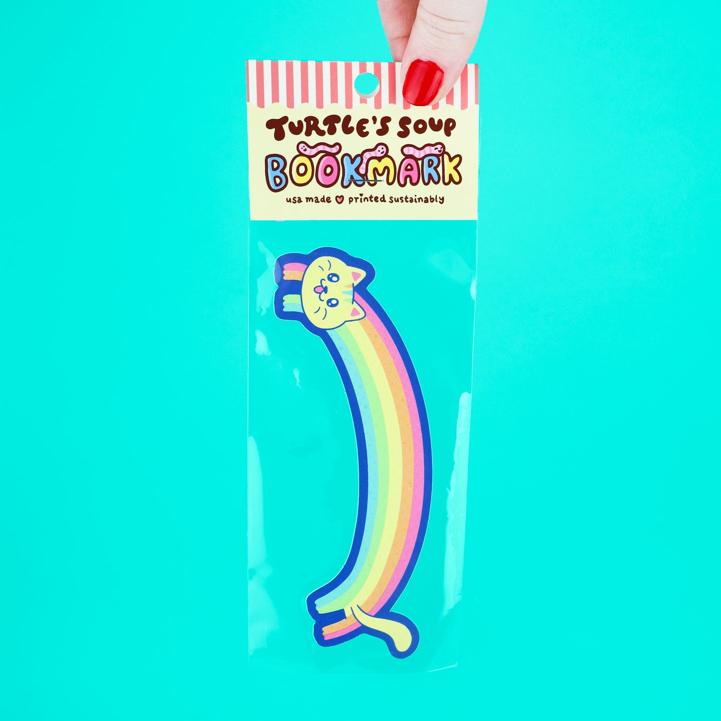 Rainbow Cat Long Bookmark