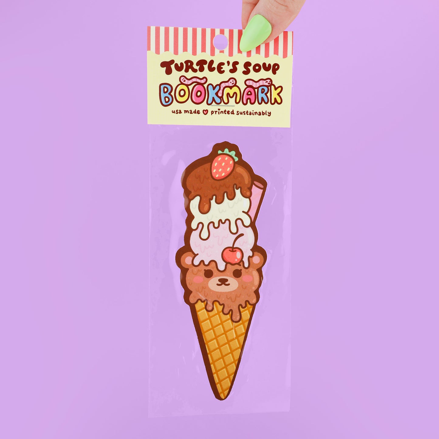 Ice Cream Bear Bookmark