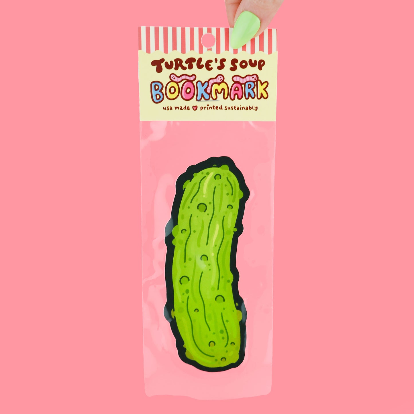 Juicy Dill Pickle Bookmark