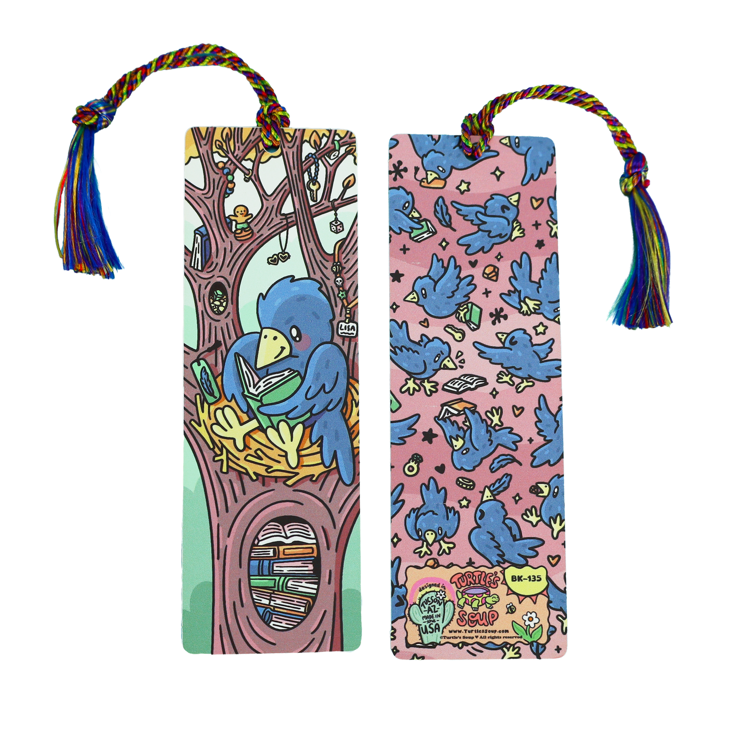 Crow Book Collector and Trinkets Tasseled Bookmark