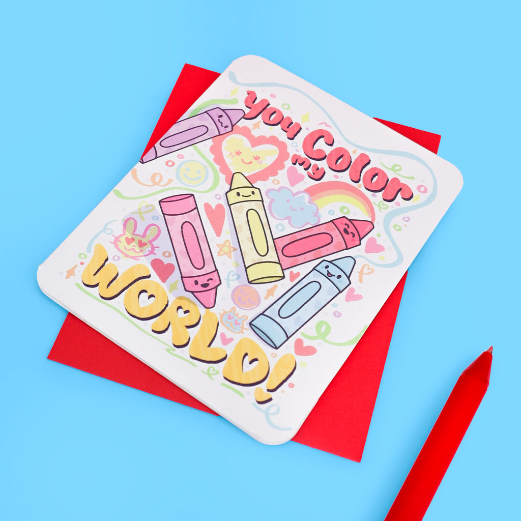 You Color My World Friendship Valentine's Day Card