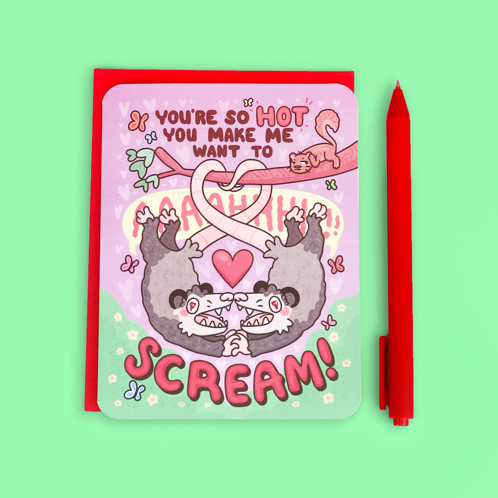 You're So Hot Opossum Funny Valentine's Day Card