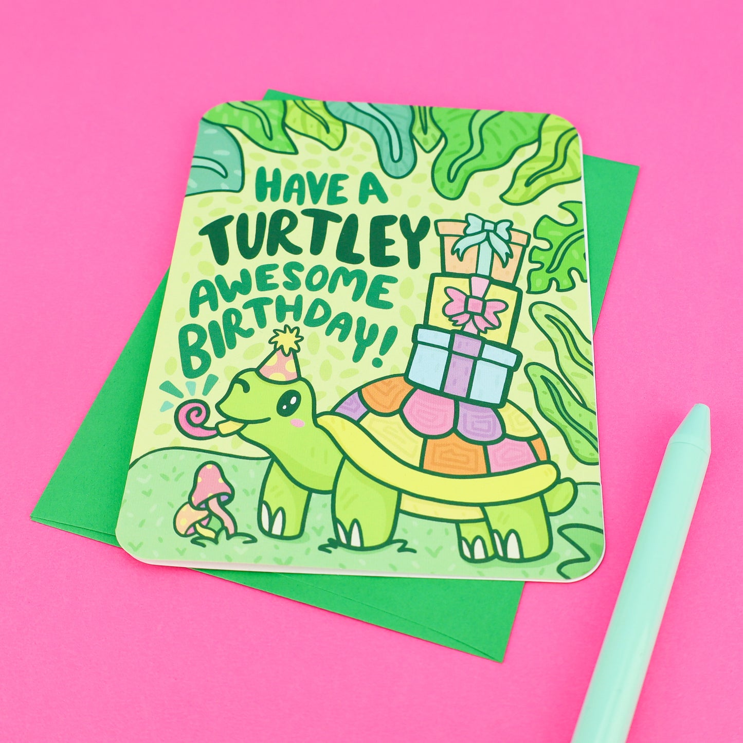 Turtley Awesome Turtle Birthday Card