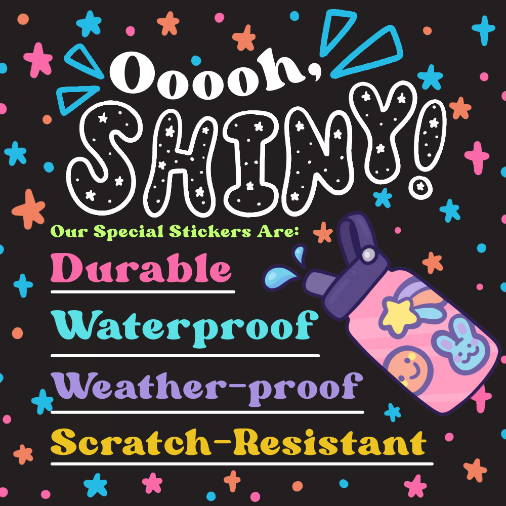 Grumpy and Sunshine Reader Sparkly Vinyl Sticker