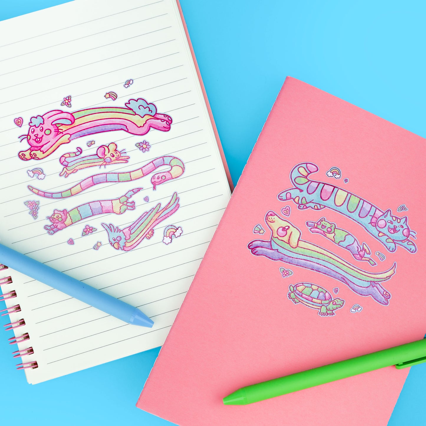 Rainbow Animals Sticker Sheet