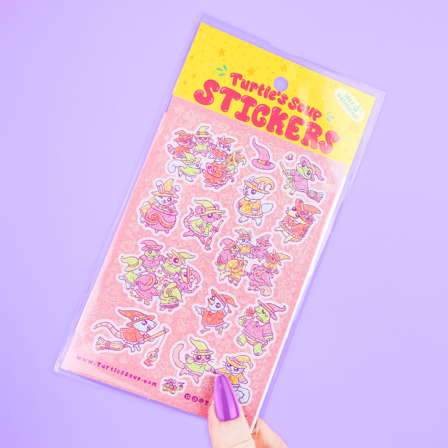 Witchy Critter Coven Halloween Sticker Sheet