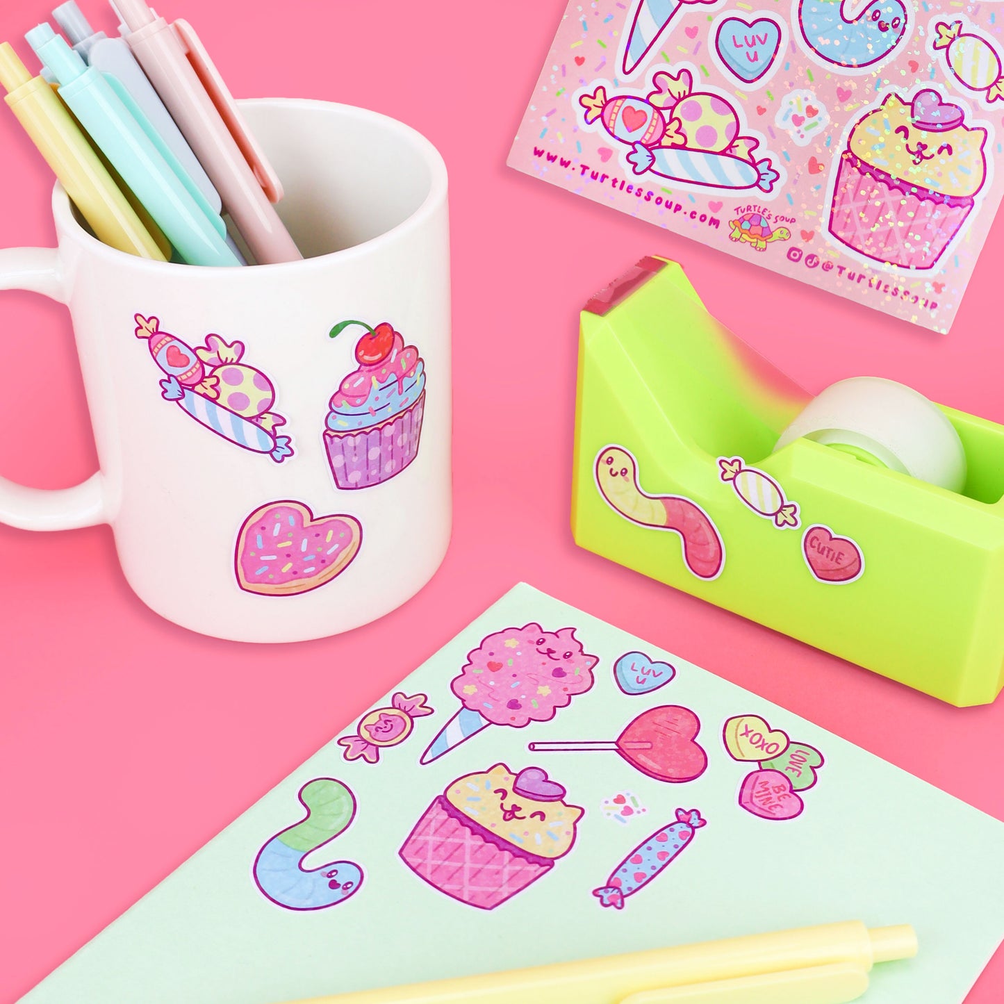 Kawaii Sweet Treats Glitter VInyl Sticker