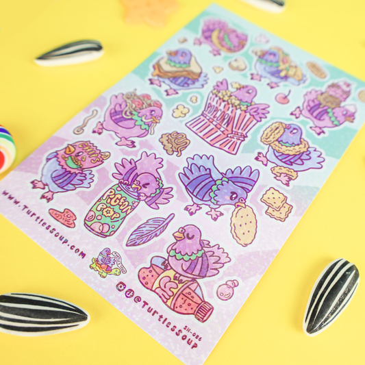 Pigeon Party Sticker Sheet
