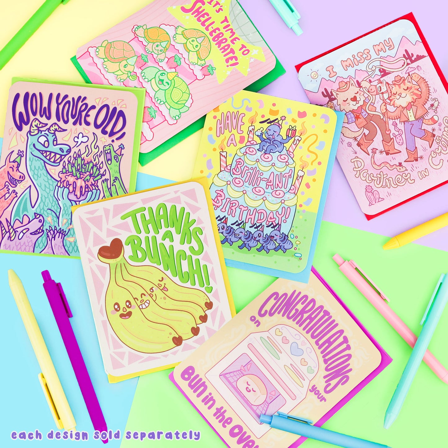 a bunch of turtley awesome greeting cards by turtles soup