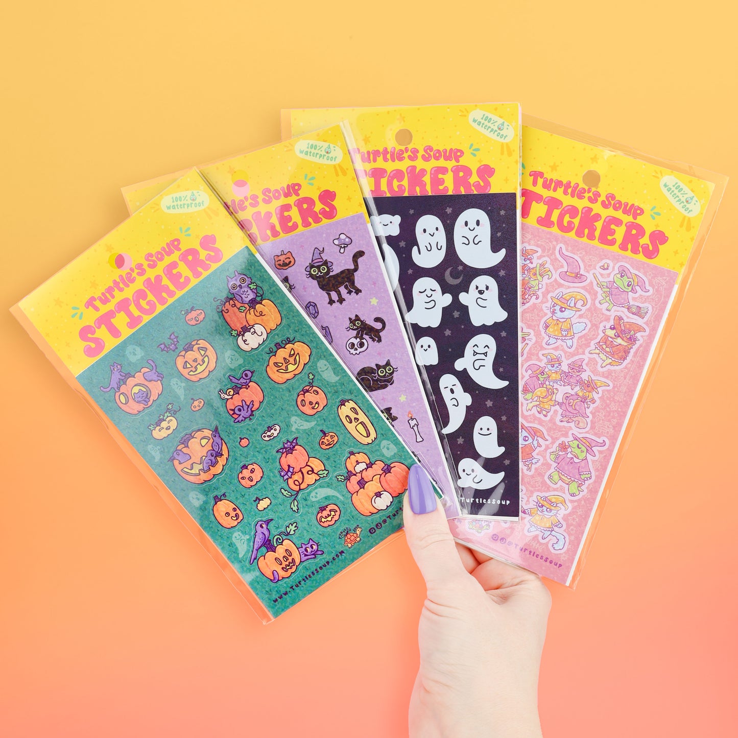 Black Cats Halloween Sticker Sheet