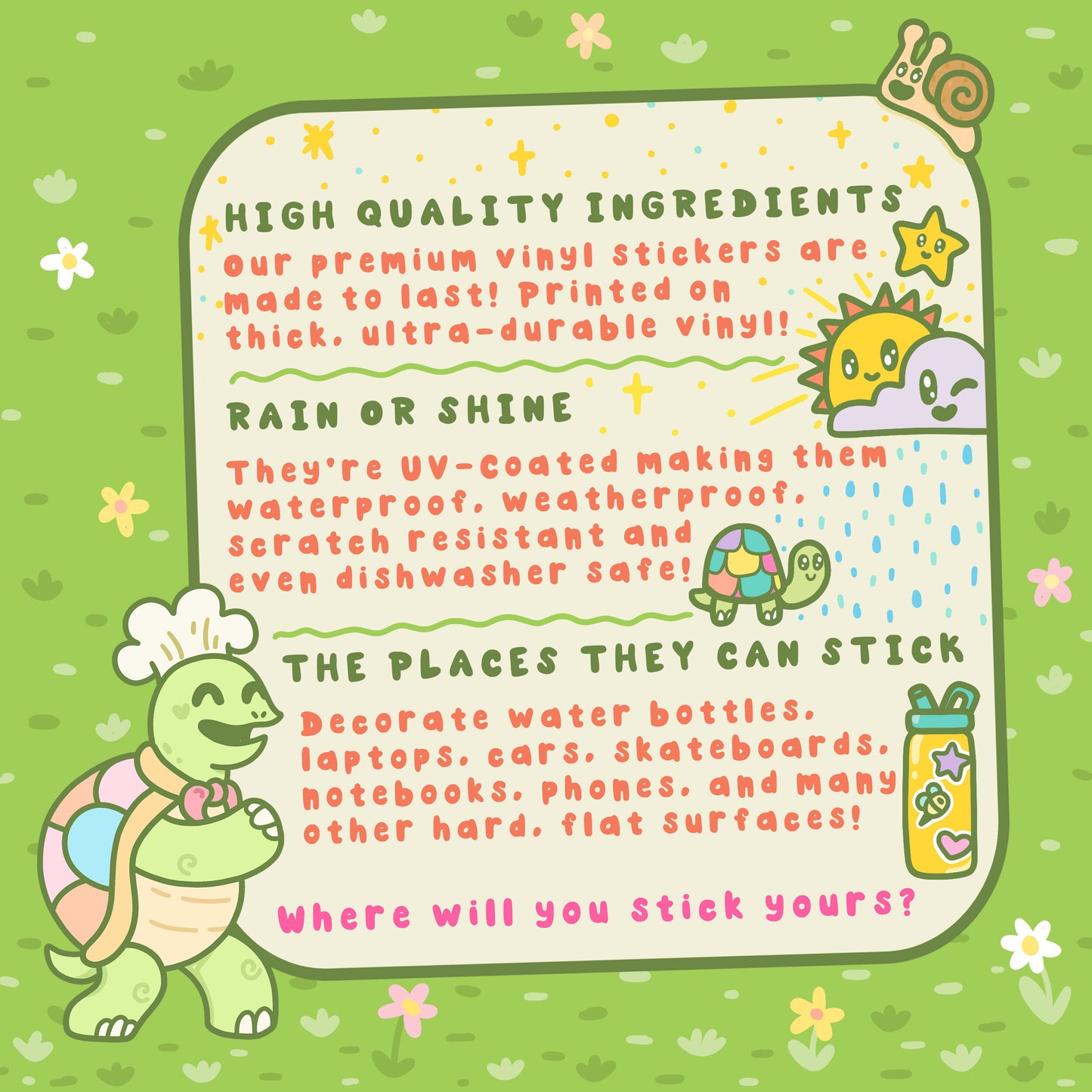 Reading Frog Vinyl Sticker