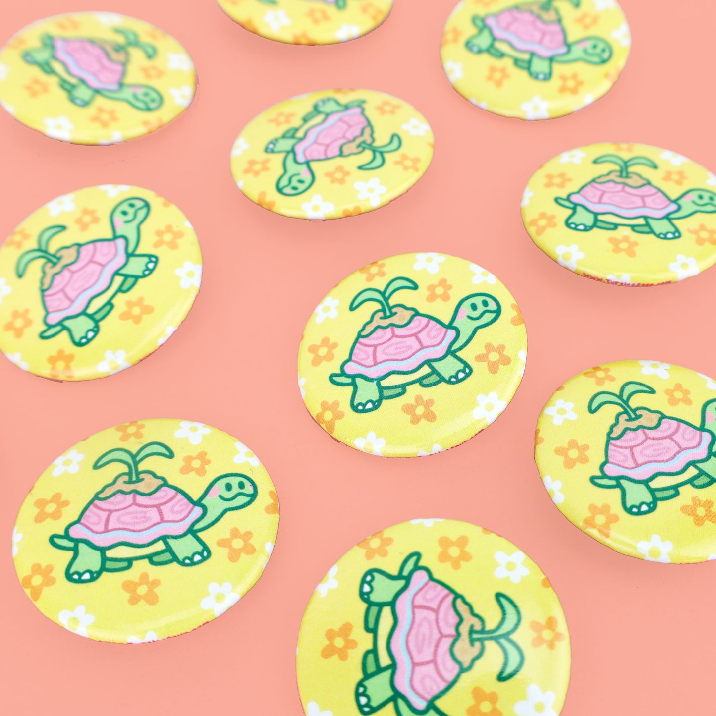 Turtle Sprout pinback button