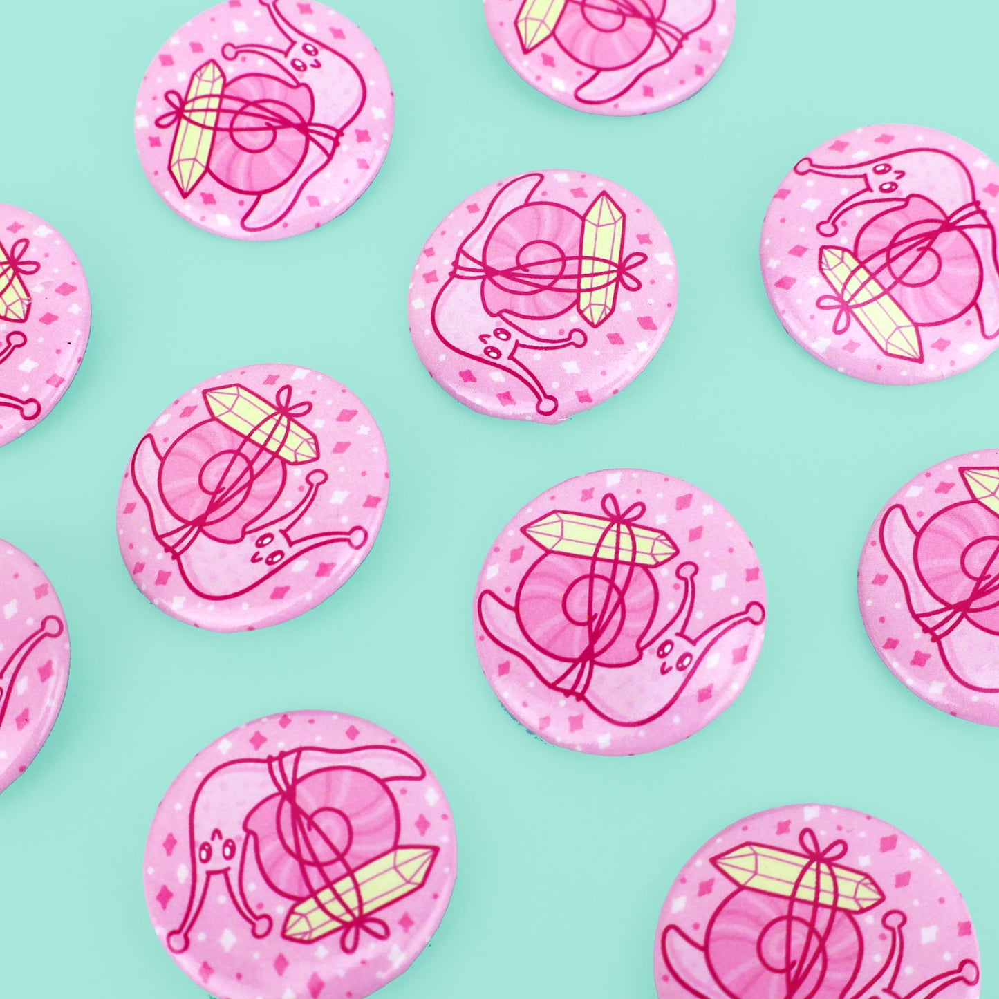 Crystal Snail pinback button