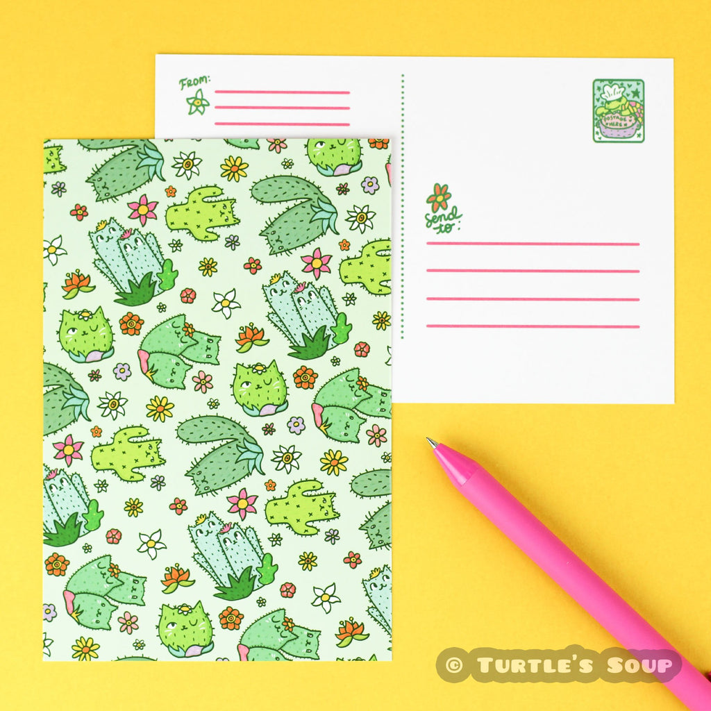 Cactus-Cats-Cacti-Kitty-Postcard-Turtle_s-Soup