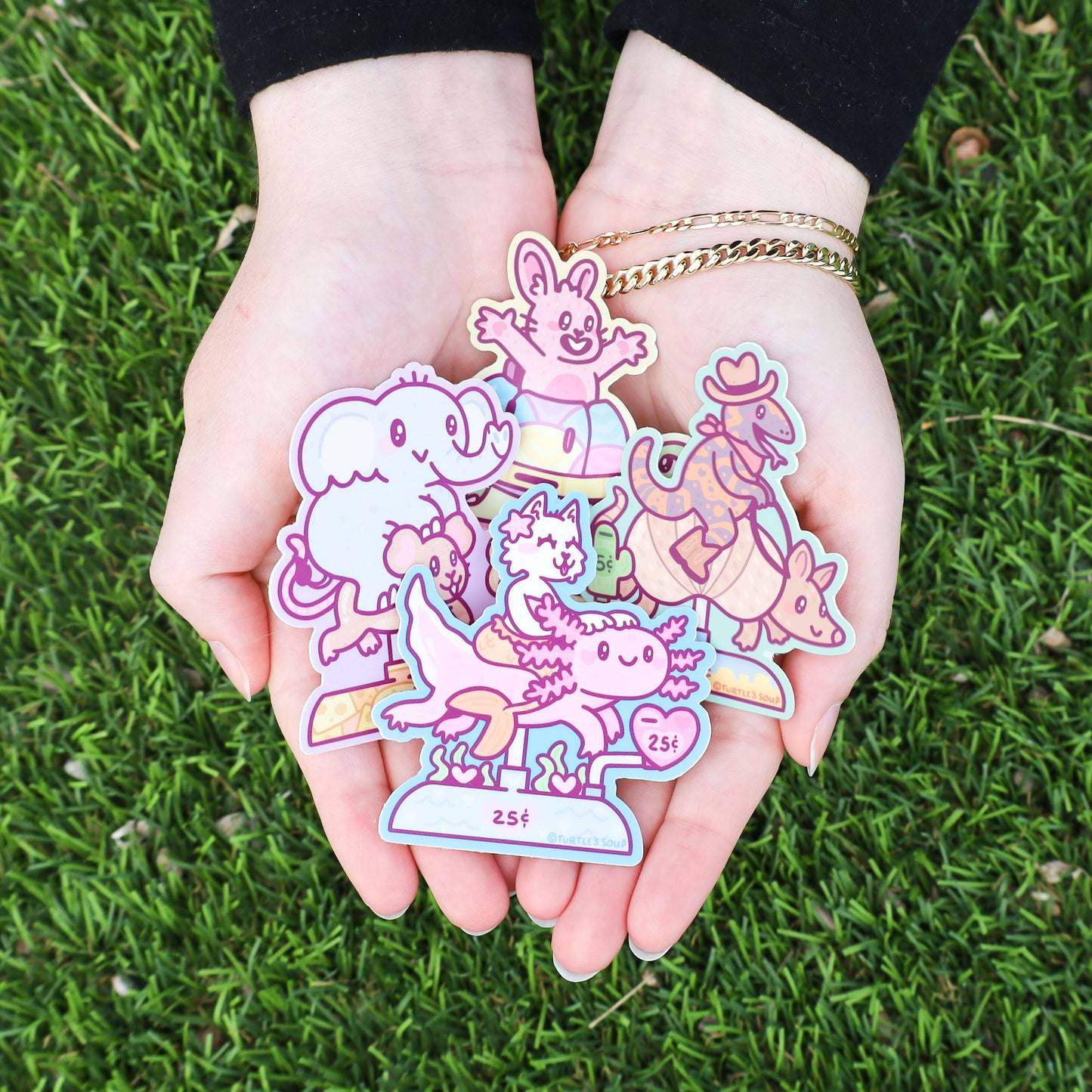 Coin Operated Animals Retro Nostalgia Pack of 6 Vinyl Stickers