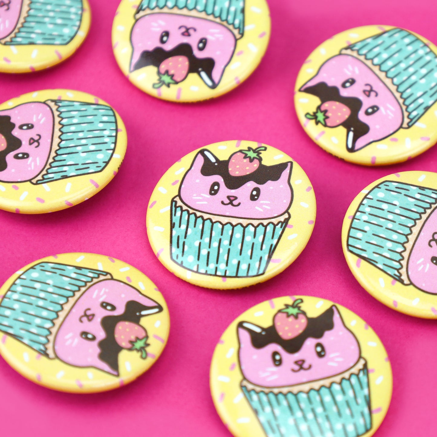 Cupcake-Cat-Pinback-Button-for-Backpack-Cute-Kitty-Pin-by-Turtles-Soup