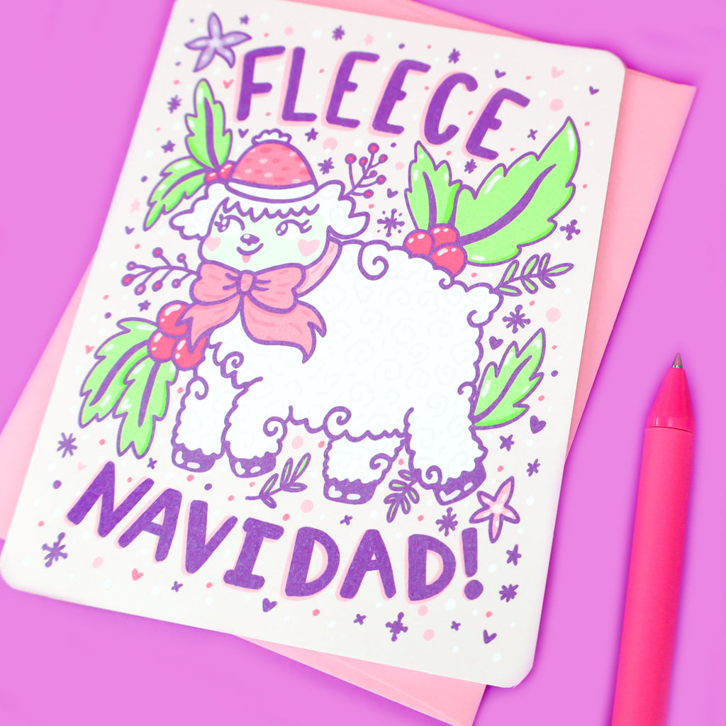 leece-Navidad-Feliza-Navidad-Cute-Sheep-Pun-Lamb-Holiday-Christmas-Card-Adorable-XMas-Card-by-Turtles-Soup