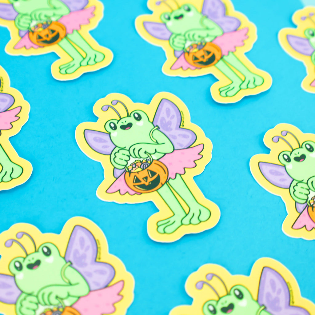 Frog-Butterfly-Costume-Halloween-Buddies-Vinyl-Sticker-Cute-Sticker-Art-by-Turtles-Soup-Cute-Stickers-for-Halloween-Animal-Froggy