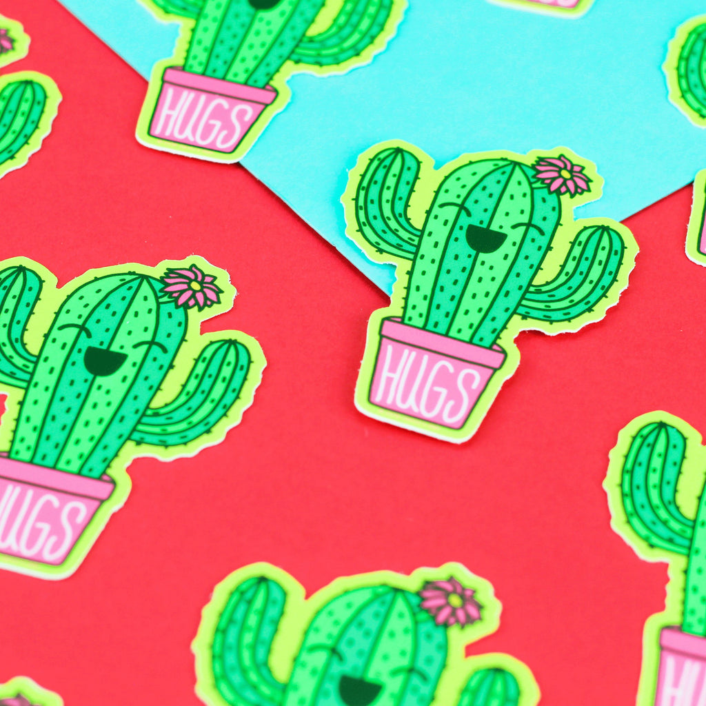 Hugs-Cactus-Vinyl-Sticker-Cacti-Succulent-Art-Decals
