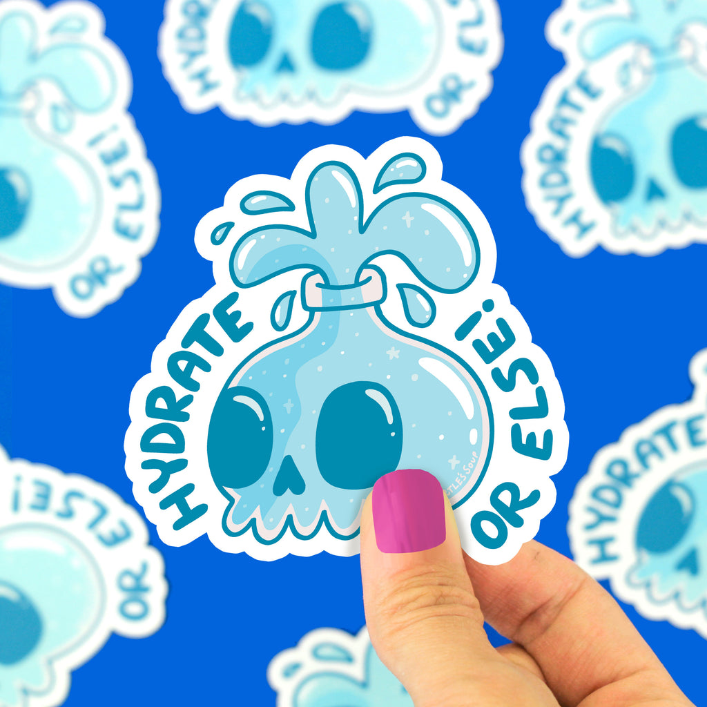 Hydrate-Or-Else-Funny-Decal-for-Waterbottle-Stay-Hydrated-Skull-Morbid-Dark-Humor-by-Turtles-Soup-Hydrate-or-Die-Decal.