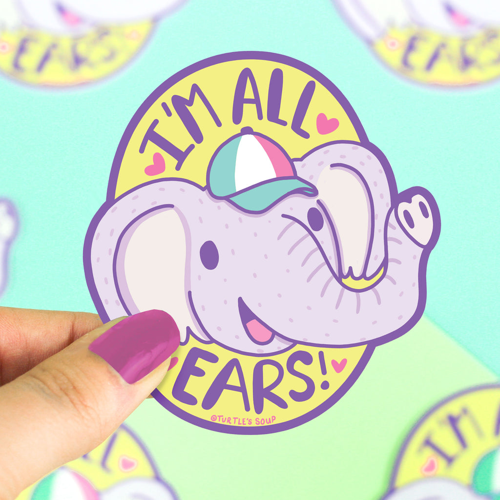 Im-All-Ears-Elephant-Cute-Vinyl-Sticker