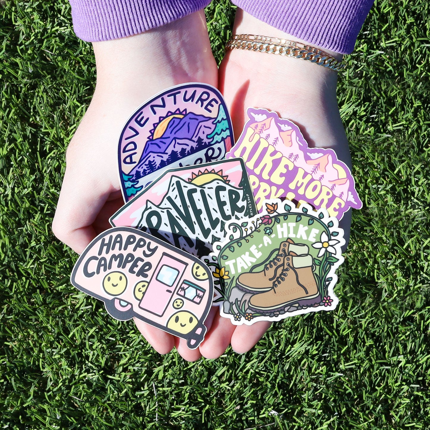 Nature Outdoorsy Wilderness Forest Hiking Adventure Pack of 10 Vinyl Stickers