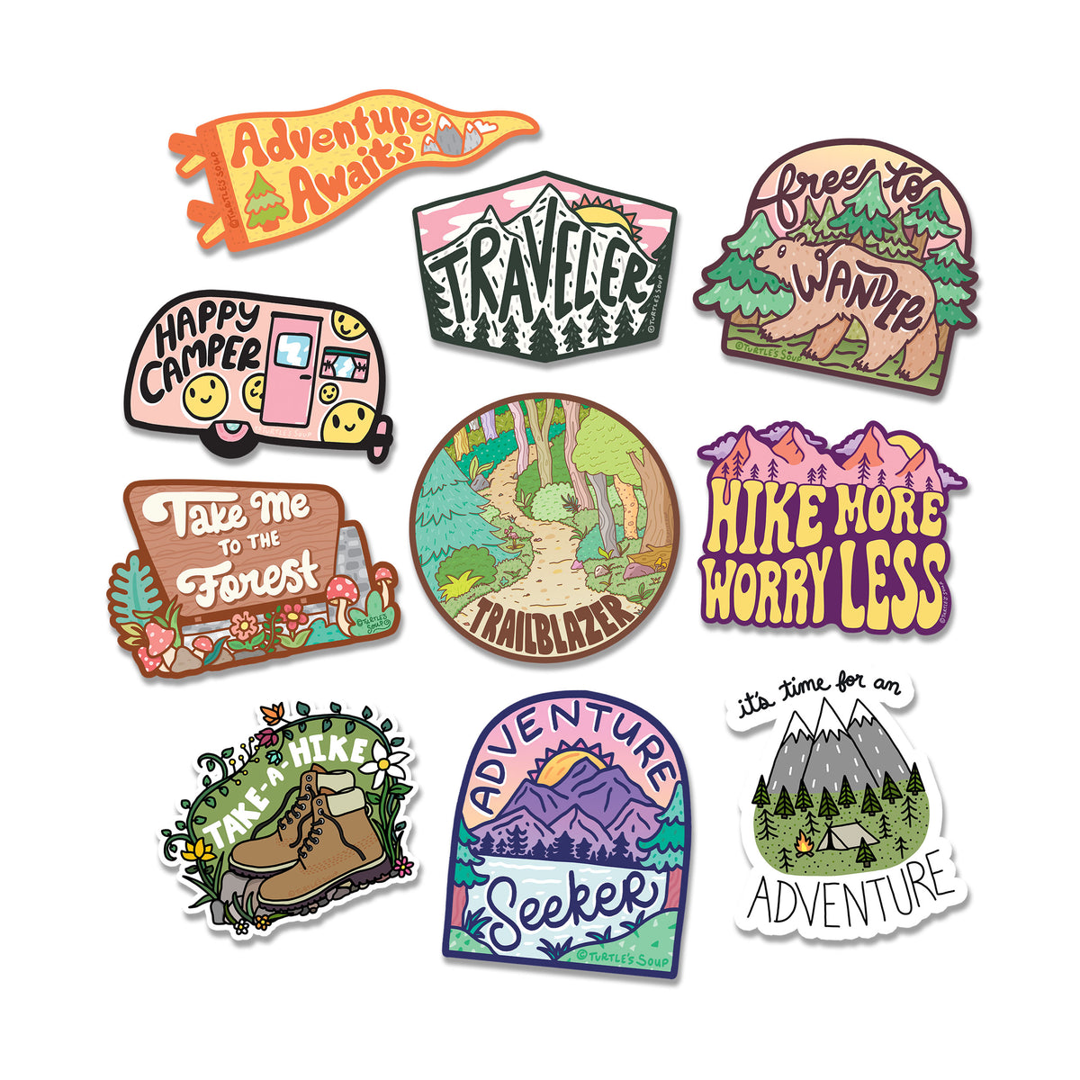 50 Natural Forest Stickers Outdoor Stickers Wilderness Forest Tree Stickers  Crafts, Water Bottles, Journaling, and More 0145 
