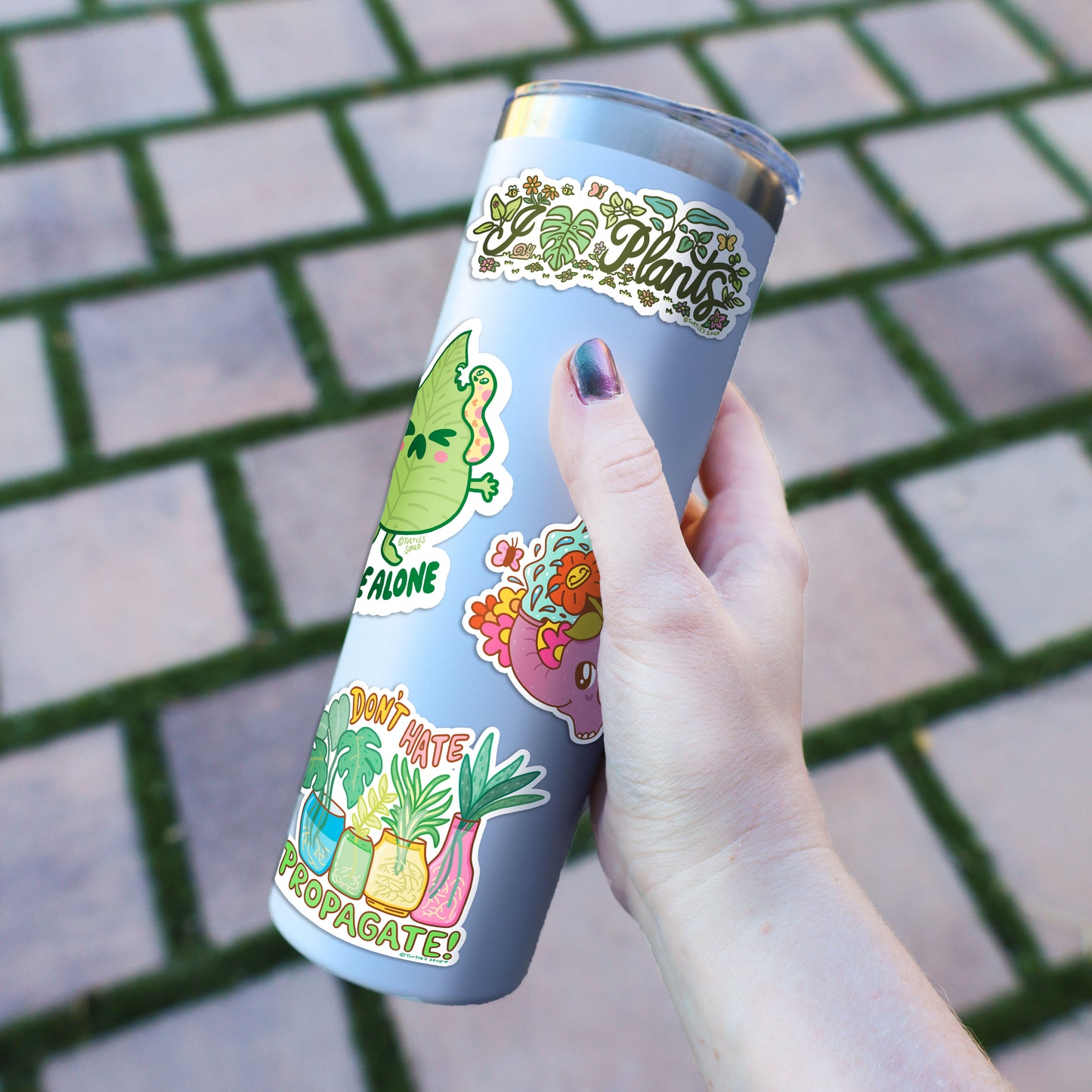 Plant Person Gardening Outdoorsy Succulent Green Plant Mom Pack of 10 Vinyl Stickers