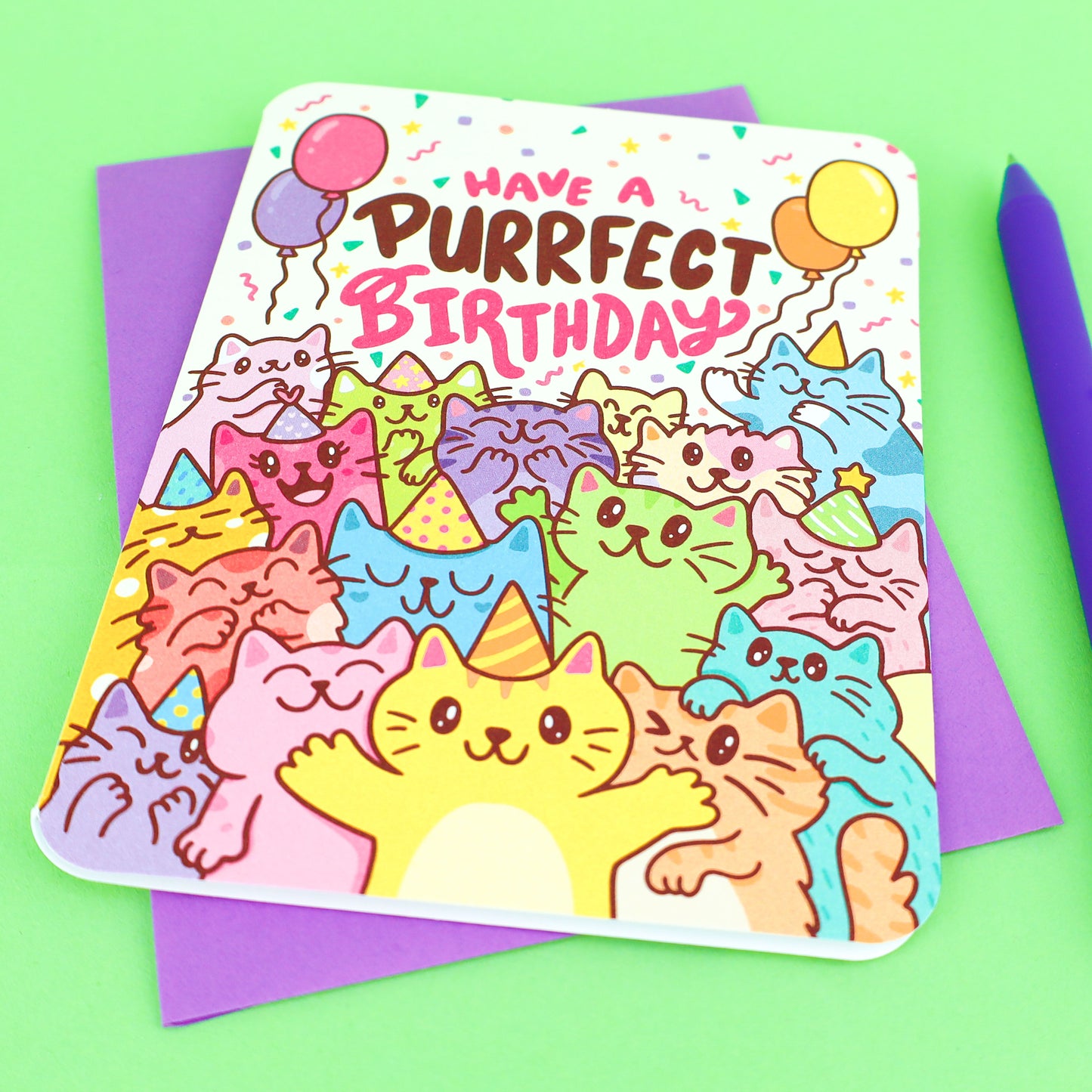 perfect birthday cat birthday card