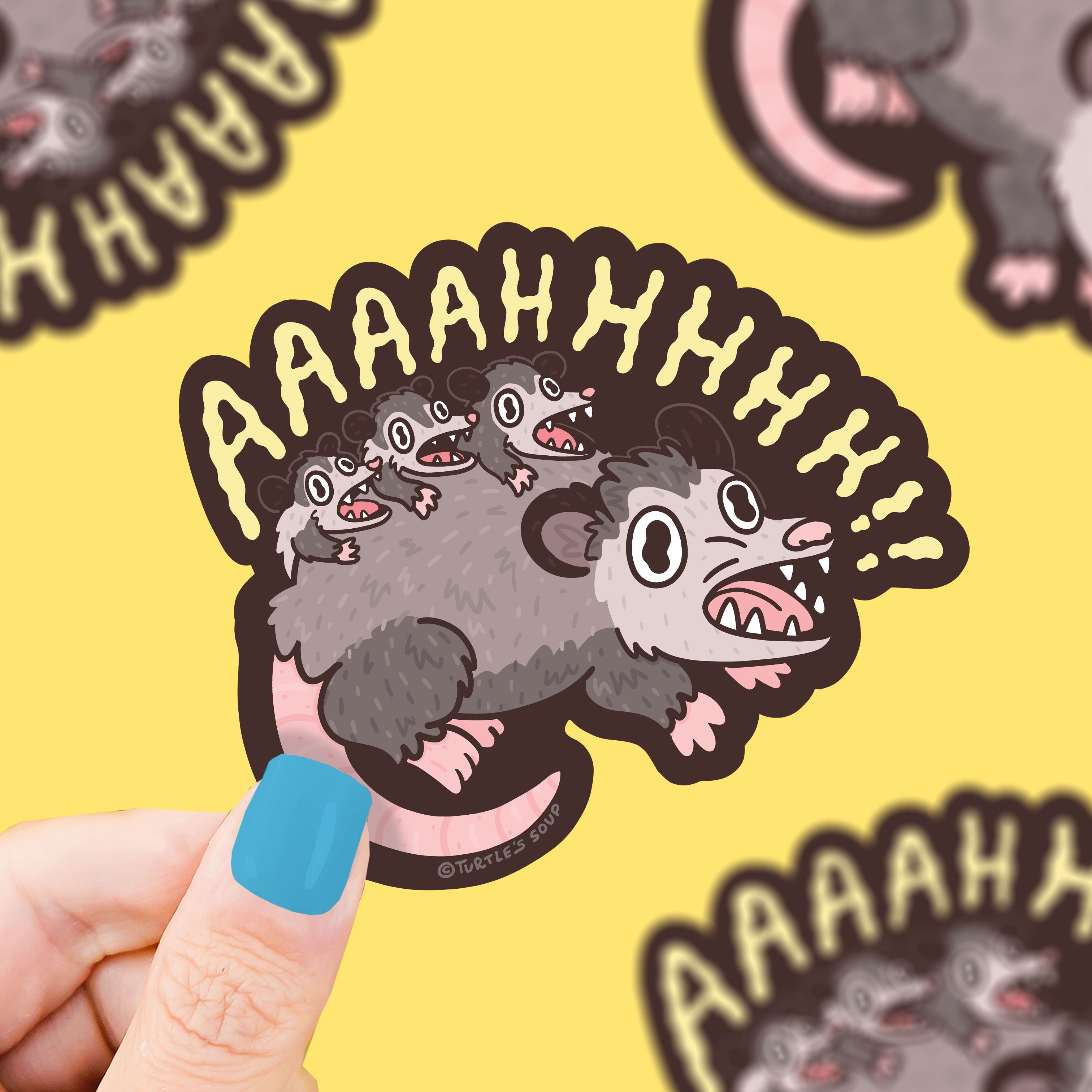 Opossum Vinyl Sticker – everything is Possumble! Encouragement Gift Opossum Vinyl Sticker – everything is Possumble! Encouragement Gift