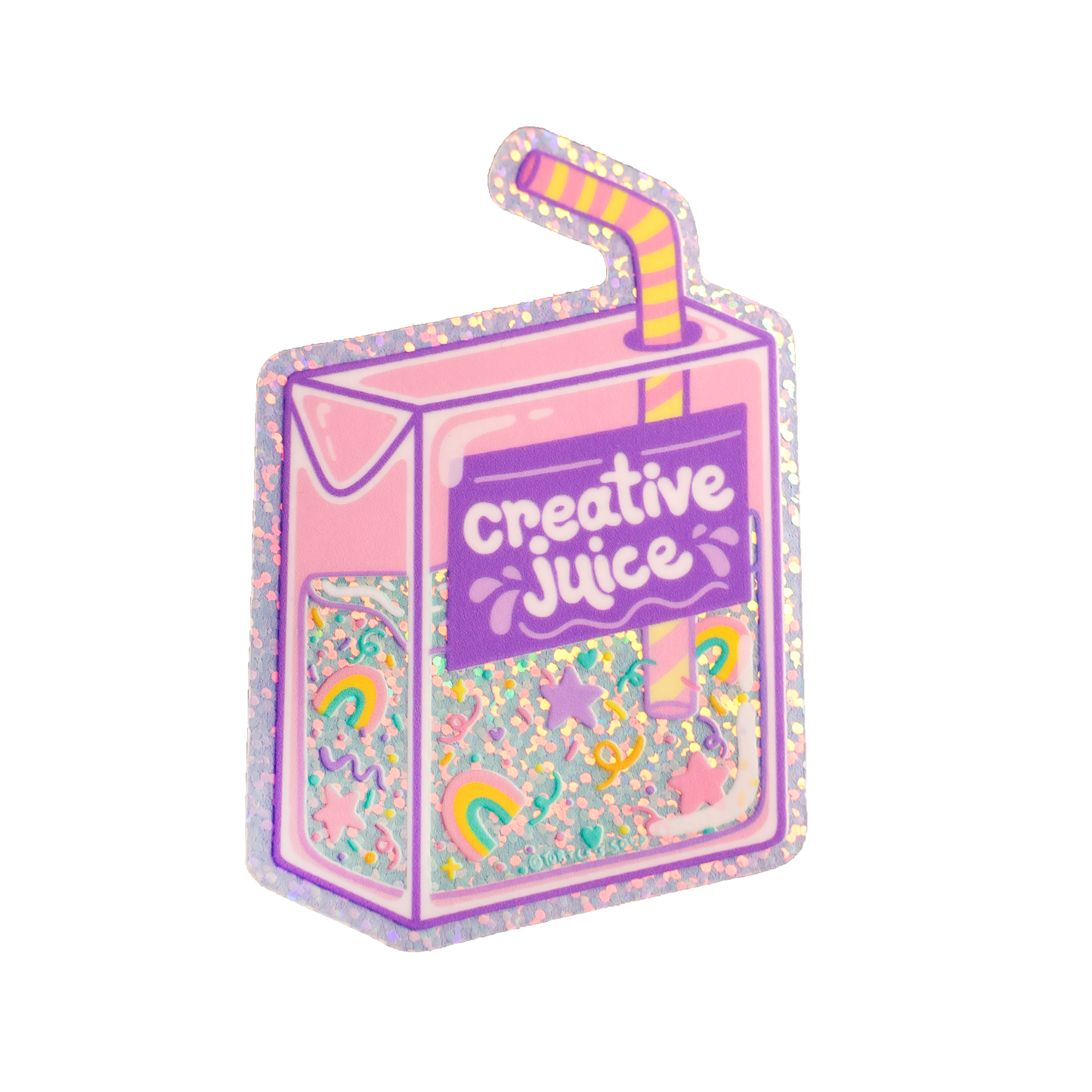 Creative Juice Box Dreamy Liquid Vinyl Sticker (Glitter)