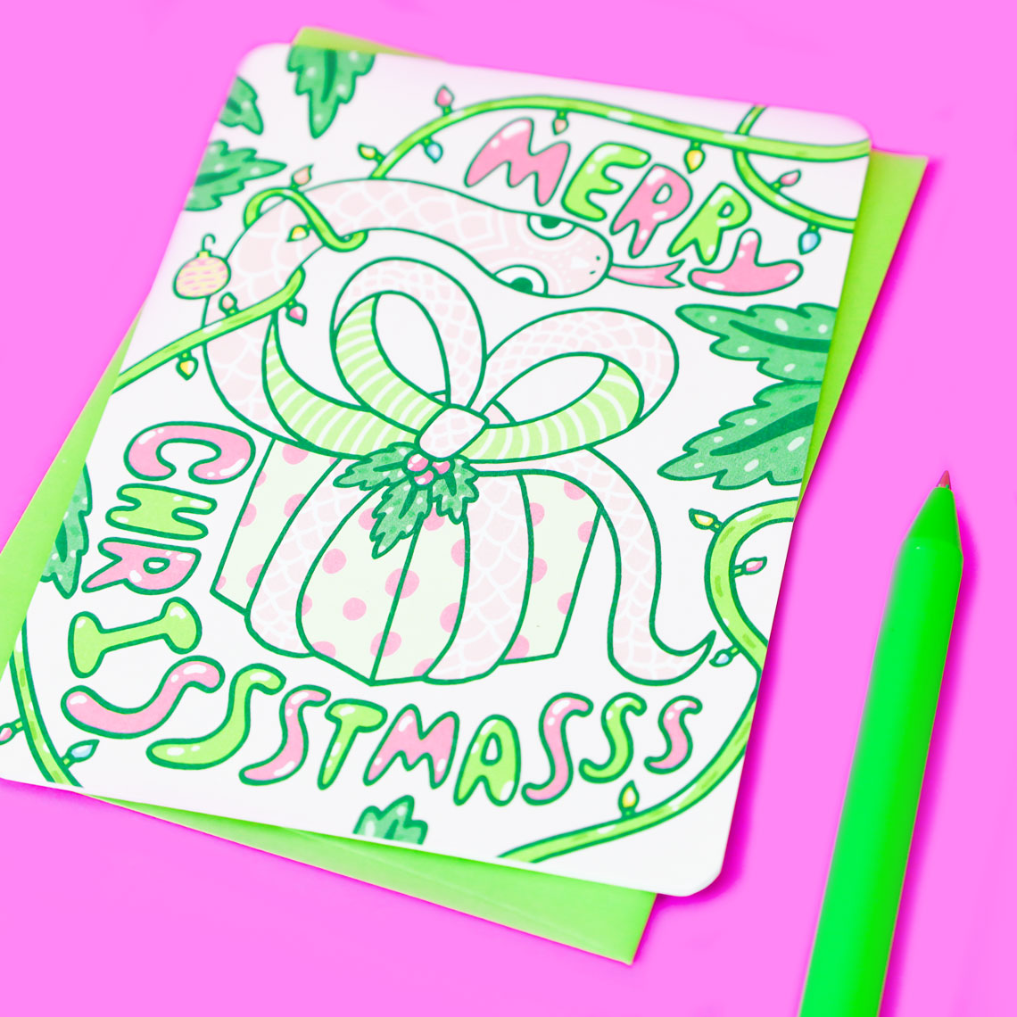 Snake-Merry-Christmas-Card-Turtles-Soup-Present