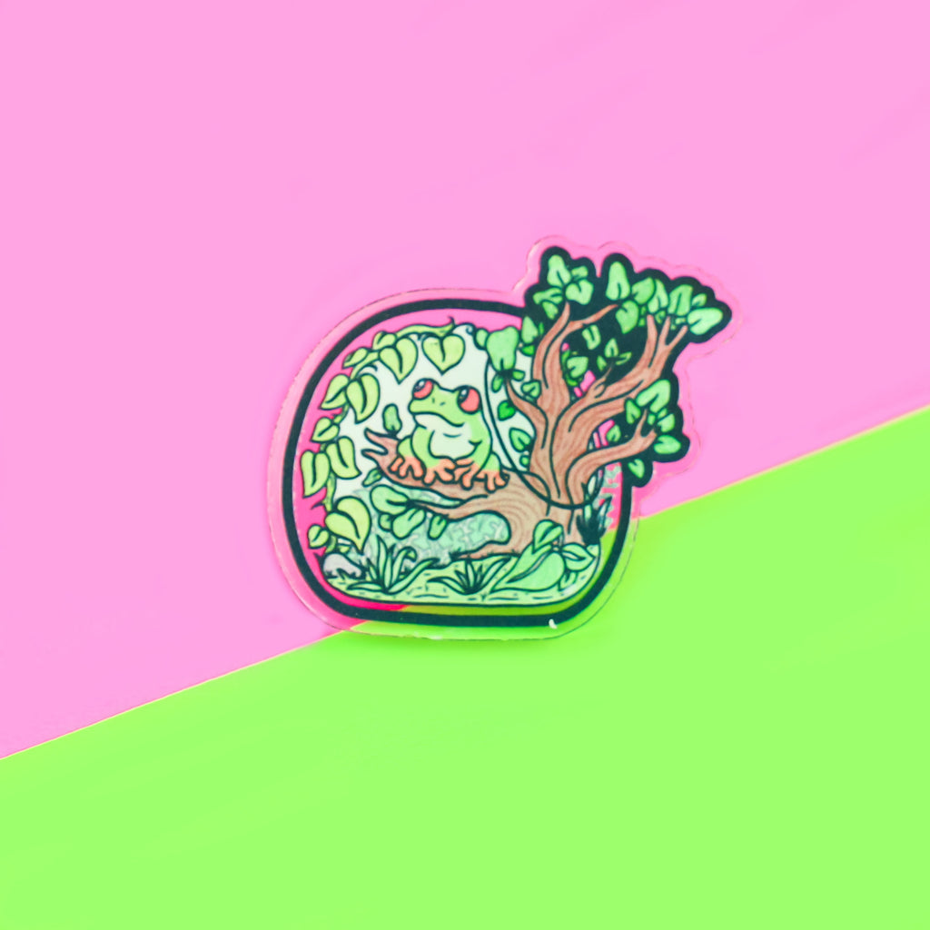 Tree-Frog-Terrarium-Tropical-Plant-Acrylic-Pin-By-Turtles-Soup
