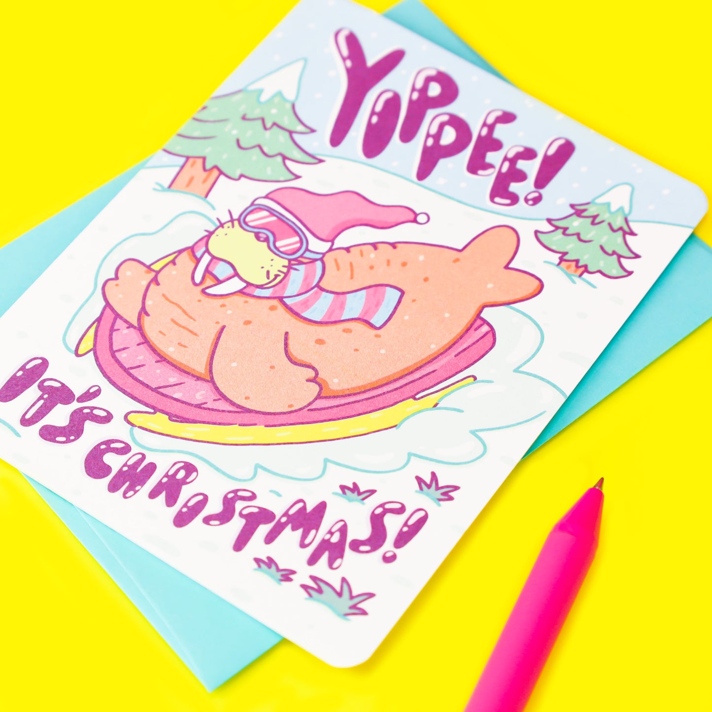 Yippee-Its-Christmas-Card-Turtles-Soup-Walrus