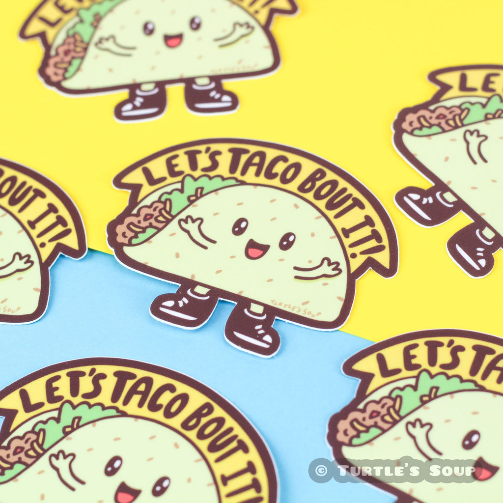 funny-vinyl-sticker-cute-taco-foodie-laptop-decals-waterproof-art