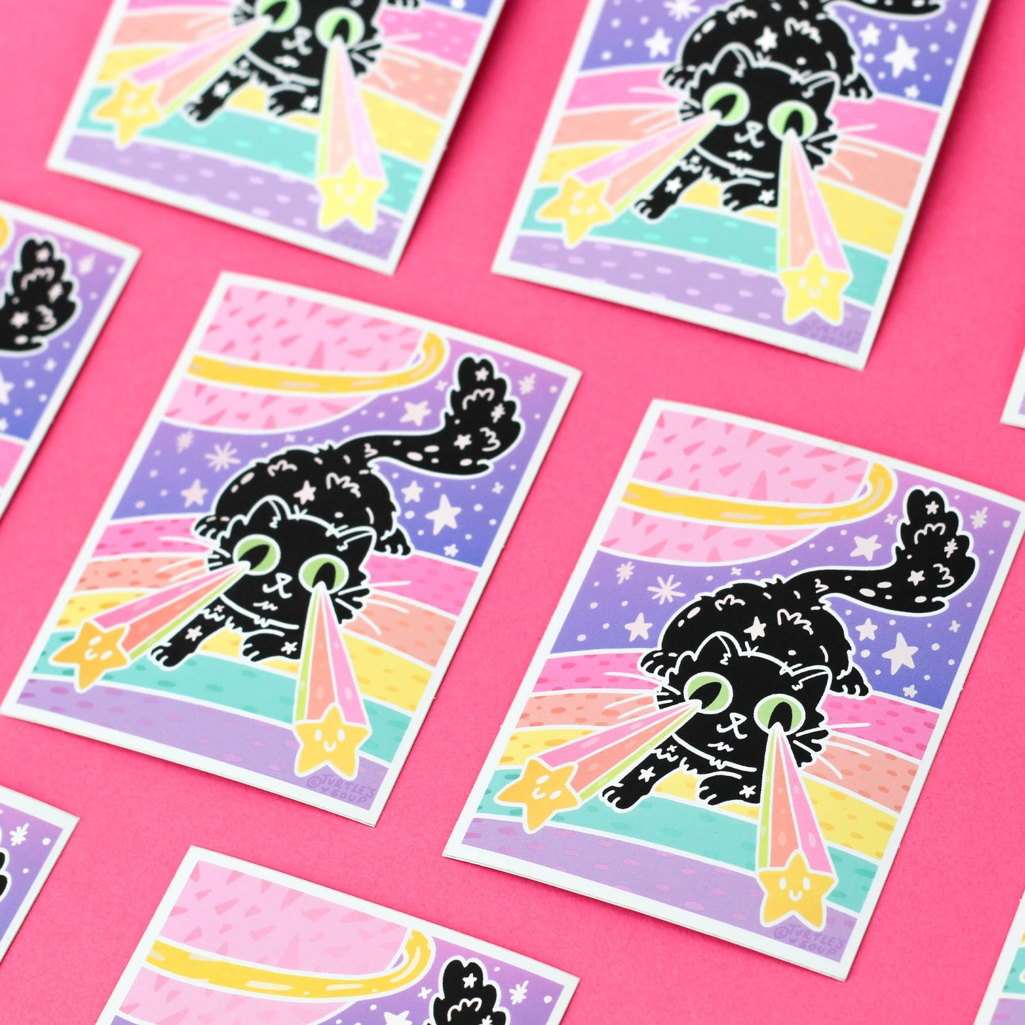 laser-cat-foil-sticker-laptop-decals-rectangle-cute-pastel-kawaii-art.
