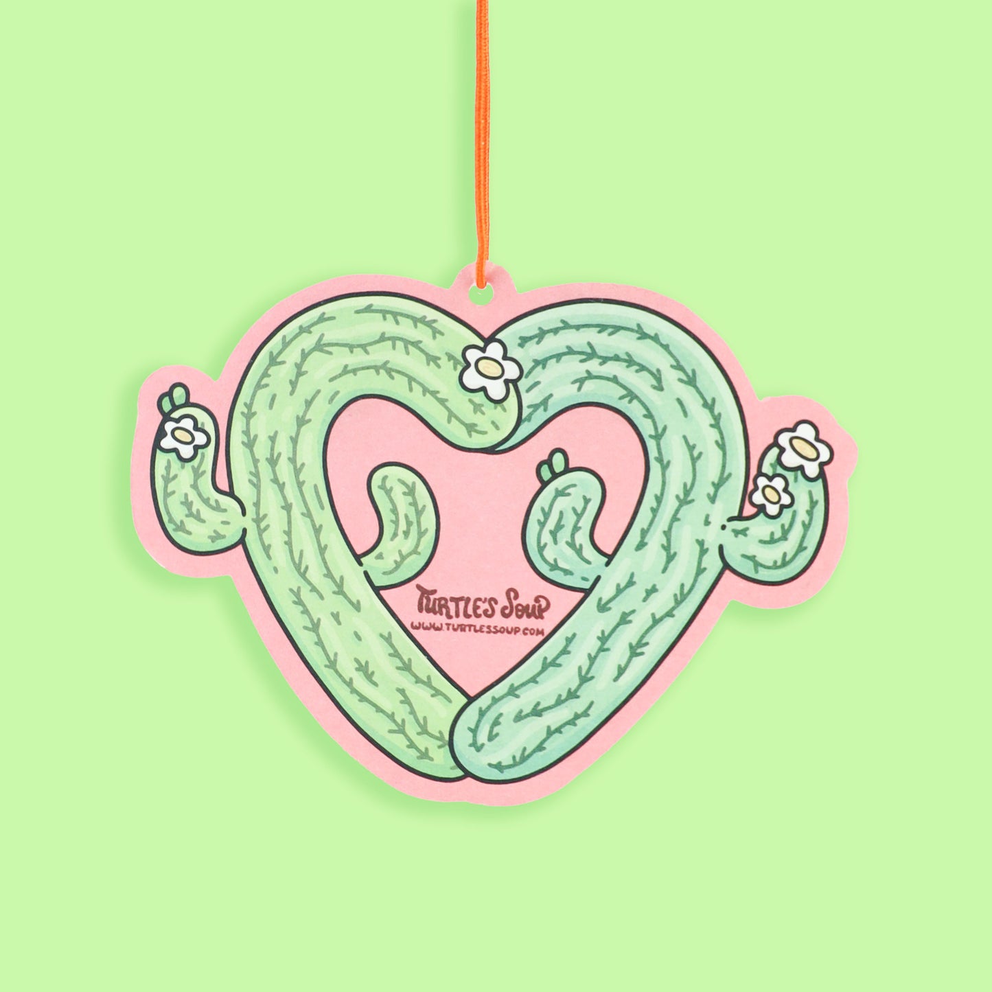 Heart Cactus Earthy Citrus Scented Air Freshener