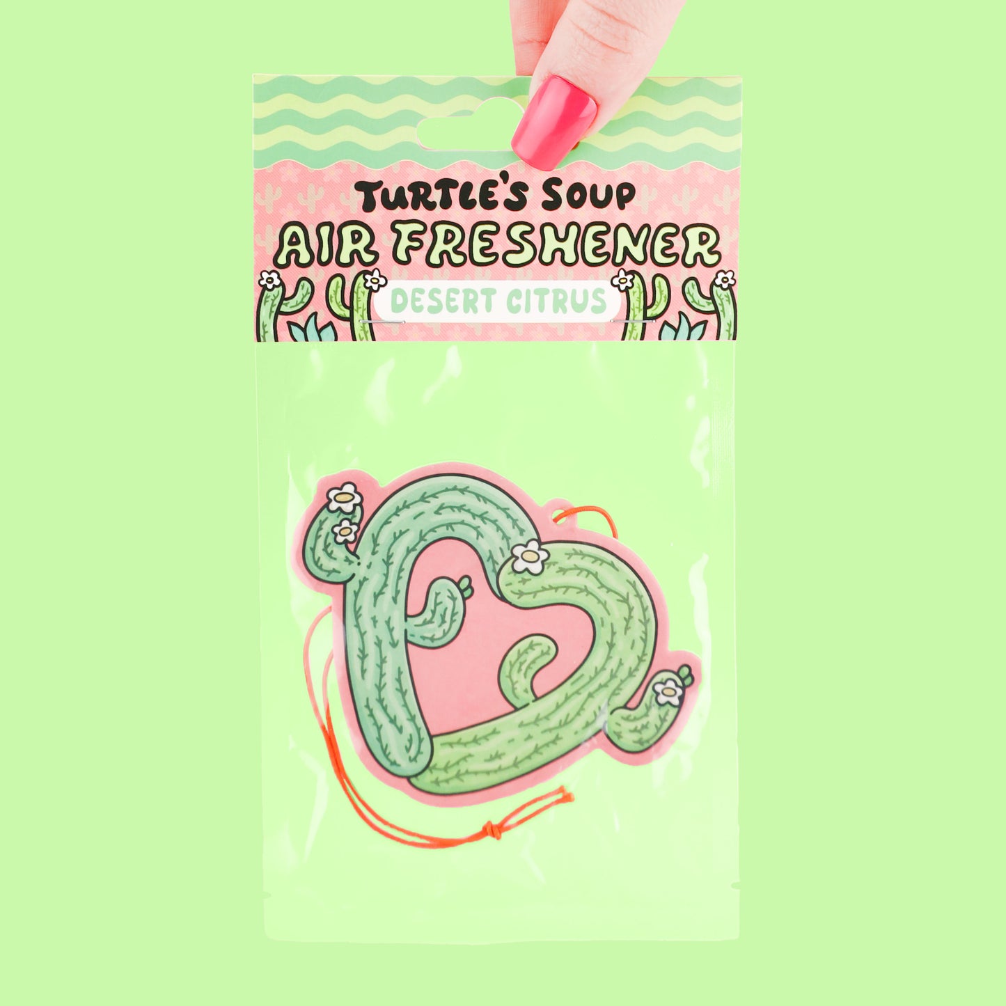 Heart Cactus Earthy Citrus Scented Air Freshener