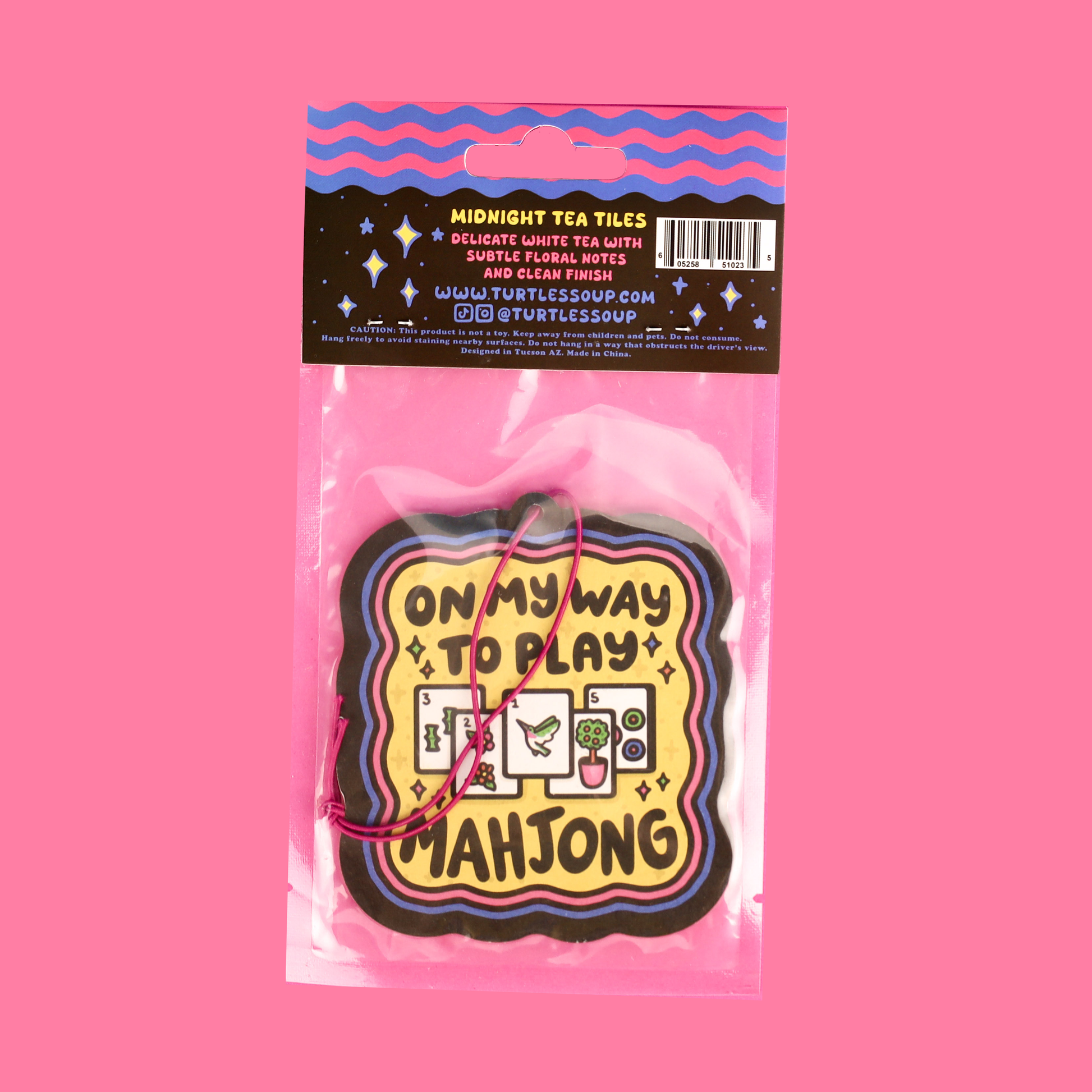 Aif freshener that says on my way to play mahjong