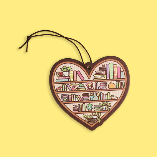Heart Shaped Bookshelf Scented Air Freshener