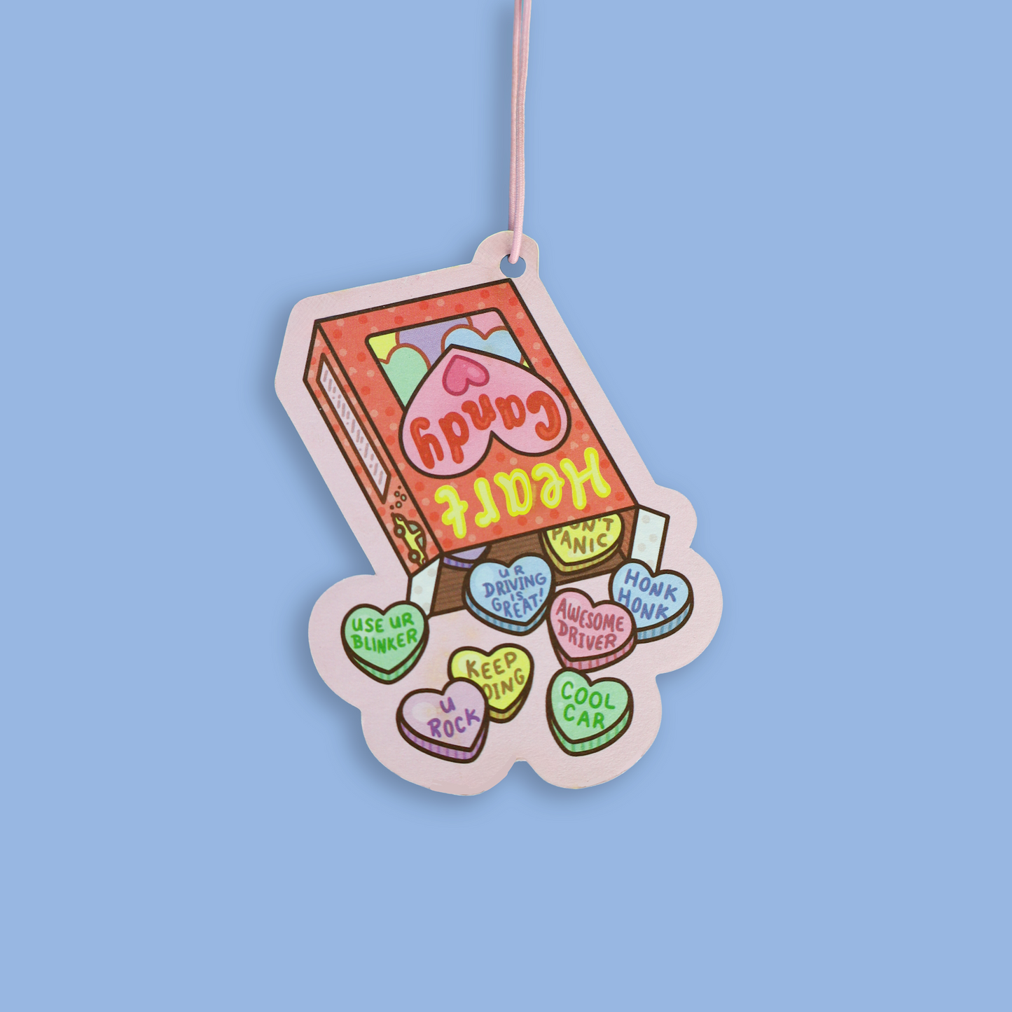 Candy Hearts Driving Affirmations Sweet Ride Candy Scented Air Freshener