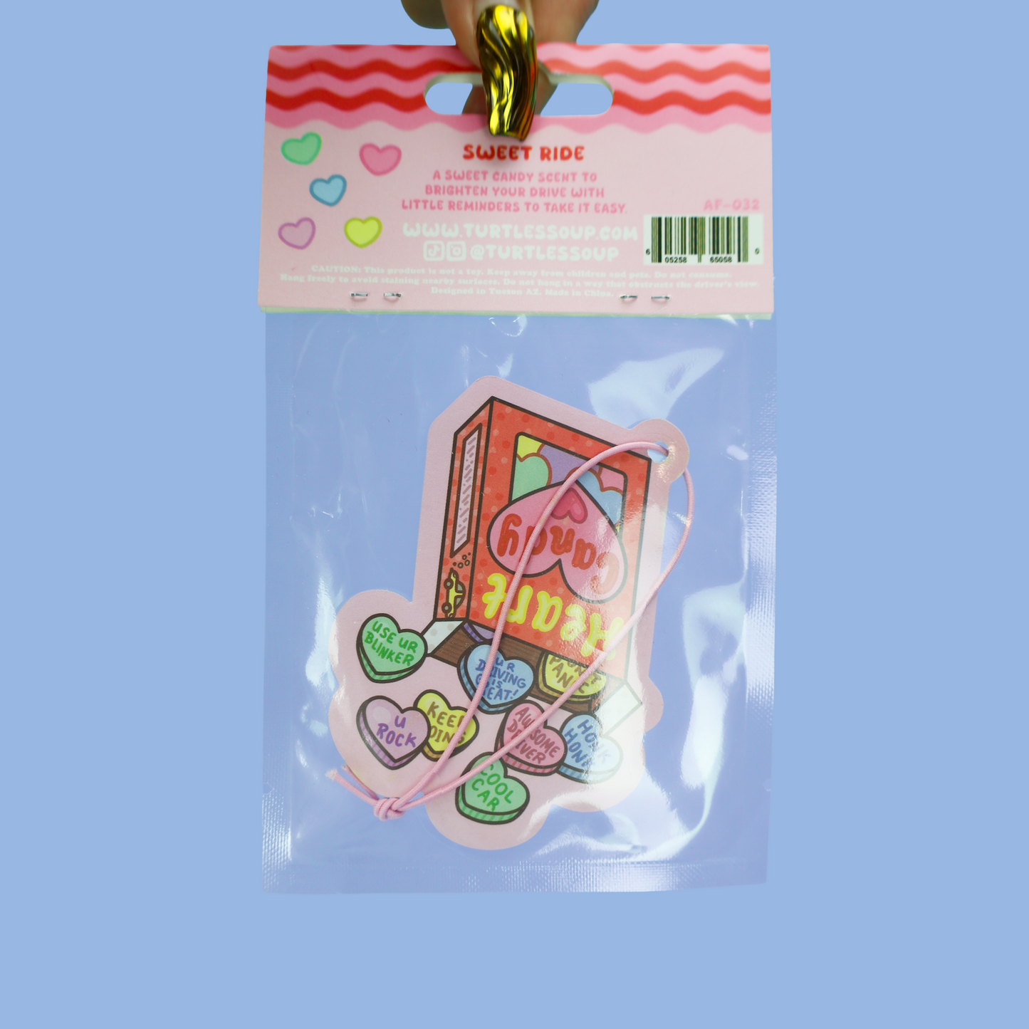 Candy Hearts Driving Affirmations Sweet Ride Candy Scented Air Freshener