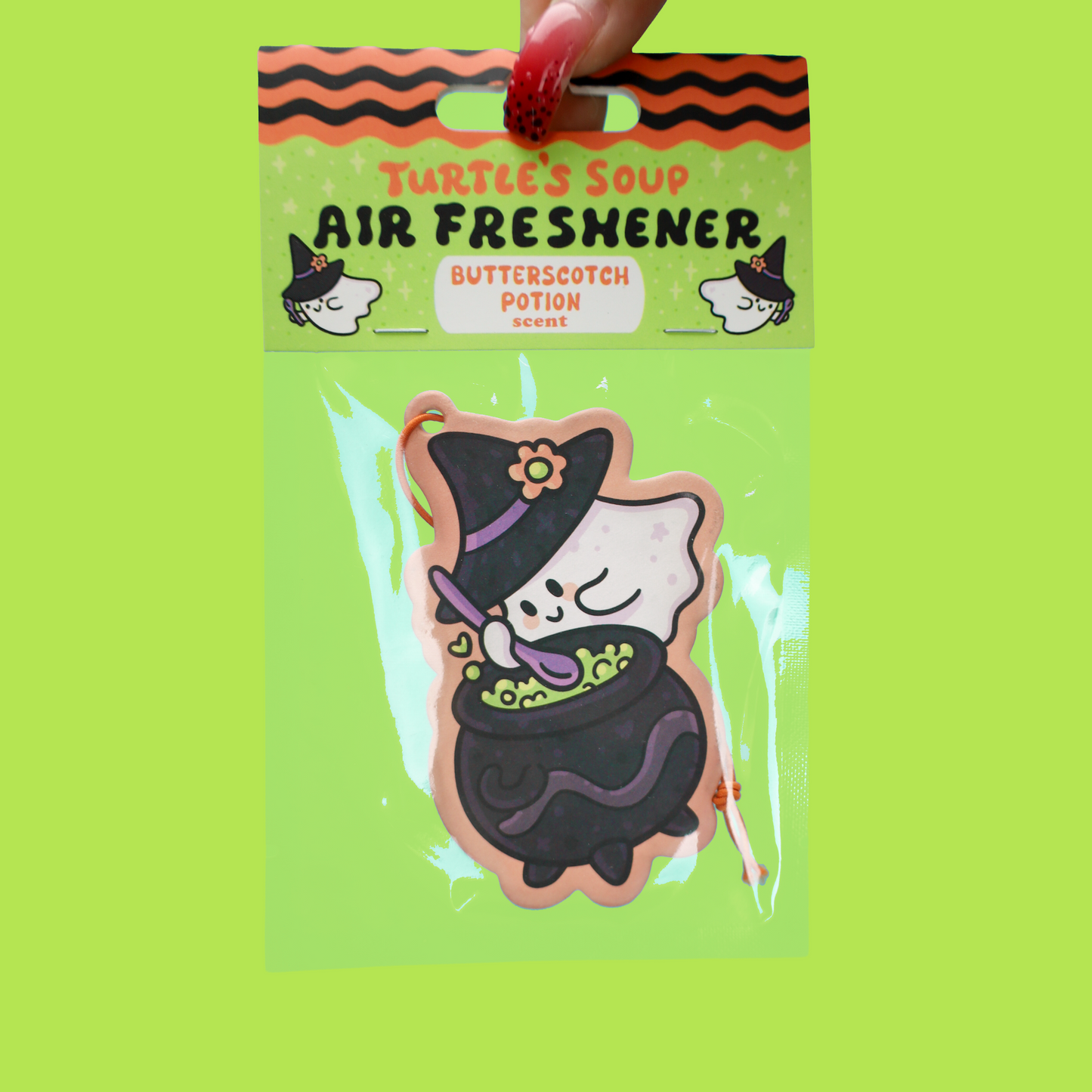 Witch Ghost Cauldron Butterscotch Scented Air Freshener
