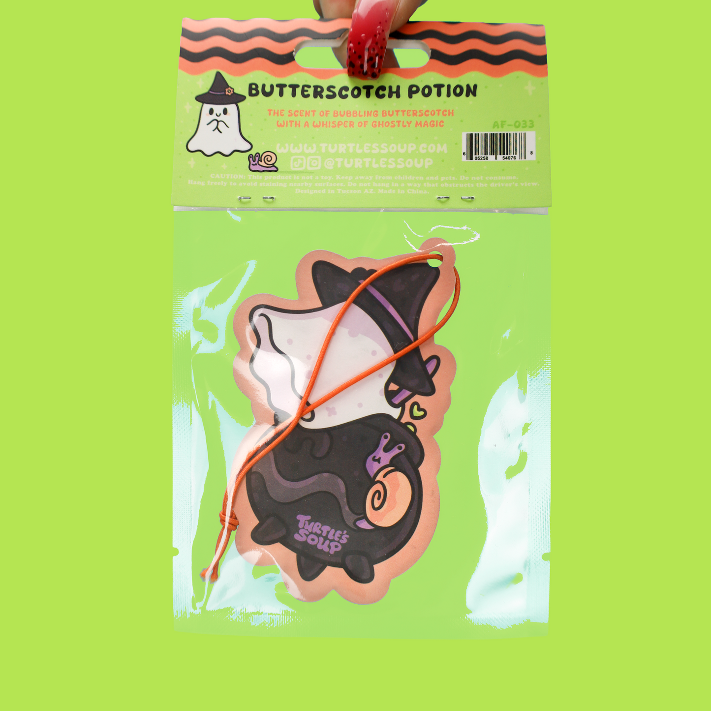 Witch Ghost Cauldron Butterscotch Scented Air Freshener
