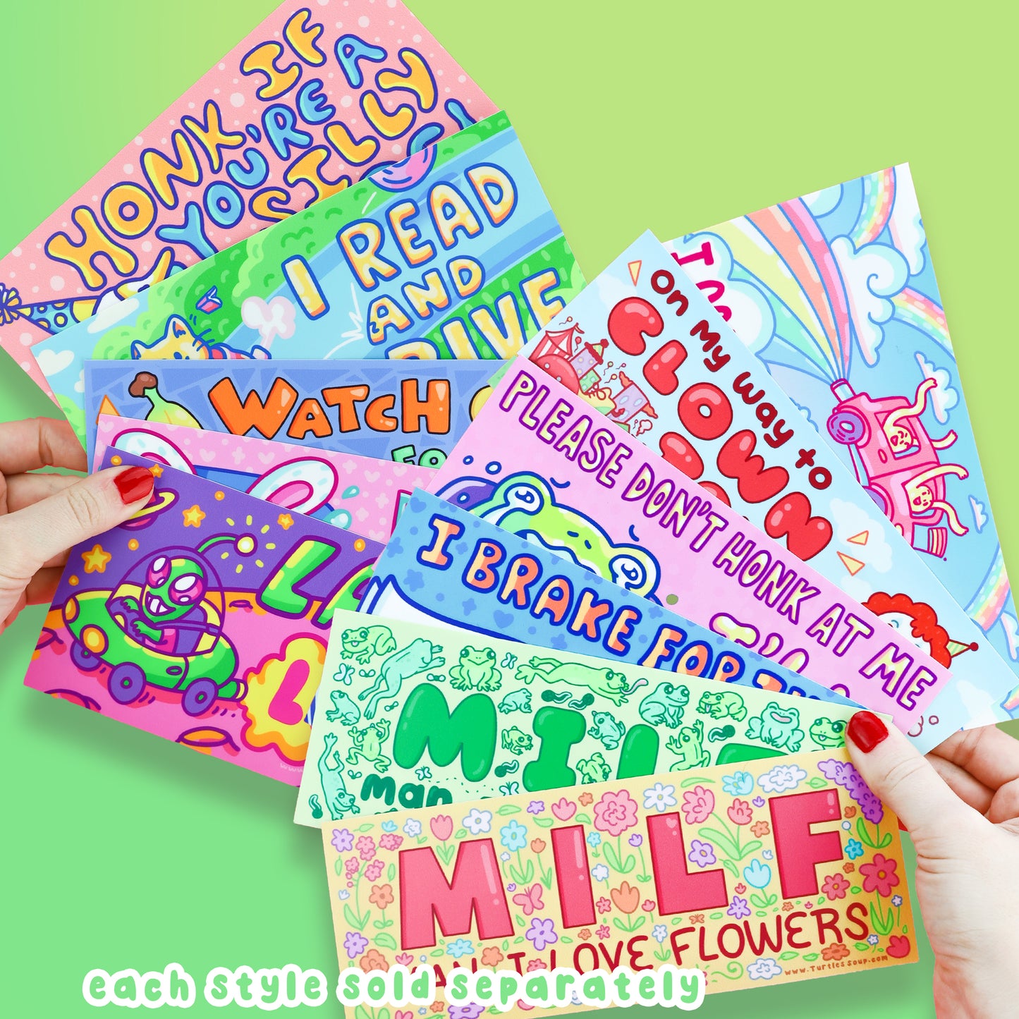 bumper sticker designs sold separately