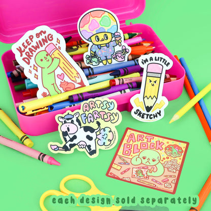 collection of cute and funny artist stickers