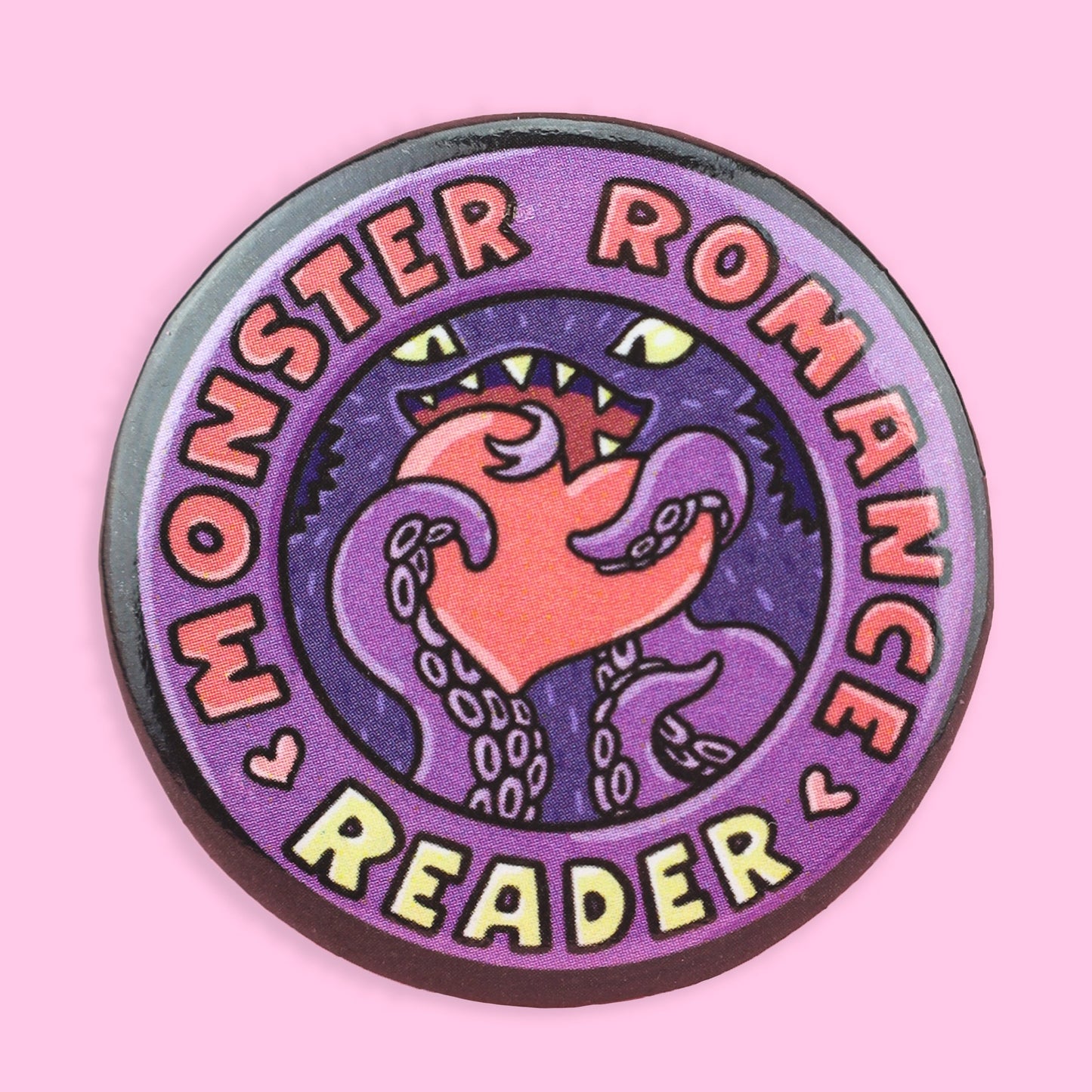 Monster Romance Reader Pinback Button